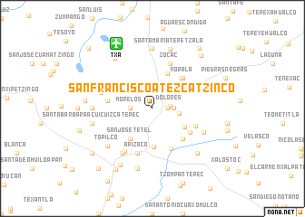 map of San Francisco Atezcatzinco