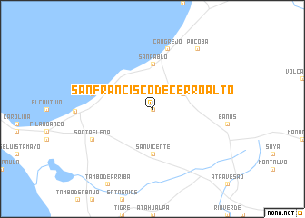 map of San Francisco de Cerro Alto