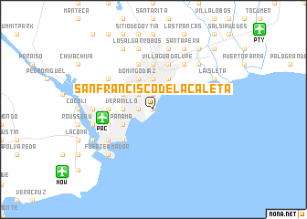 map of San Francisco de la Caleta