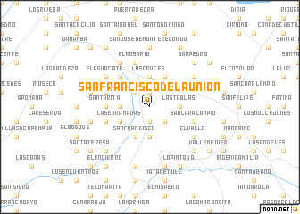 map of San Francisco de La Unión