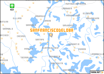 map of San Francisco de Loba