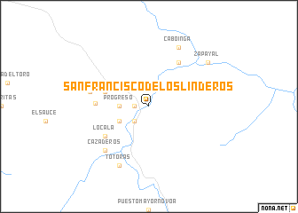 map of San Francisco de los Linderos