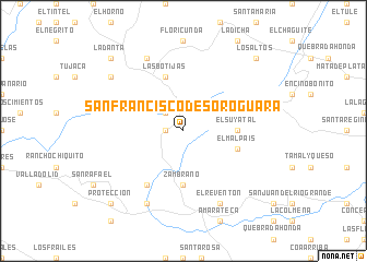 map of San Francisco de Soroguara