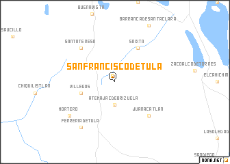 map of San Francisco de Tula