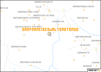 map of San Francisco Jaltepetongo