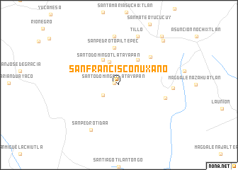 map of San Francisco Nuxaño