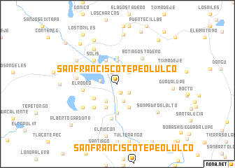 map of San Francisco Tepeolulco