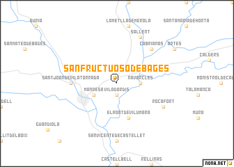 map of San Fructuoso de Bagés