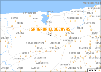 map of San Gabriel de Zayas