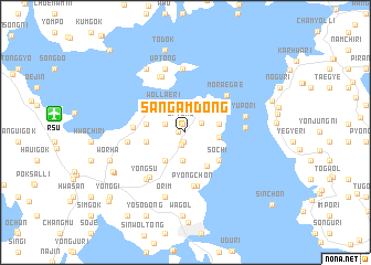 map of Sangam-dong