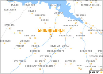 map of Sangān-e Bālā