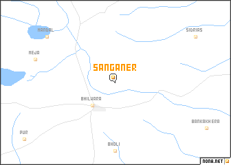 map of Sānganer