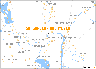 map of Sangar-e Chanībeh-ye Yek