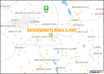 map of San Gaspar Tlahuililpan