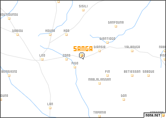 map of Sanga