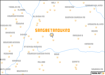 map of Sangbétanoukro