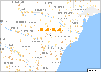 map of Sangdang-gol