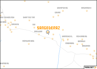 map of Sang-e Derāz