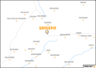 map of Sang-e Pīr