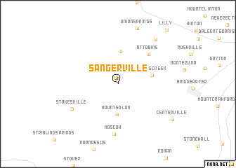 map of Sangerville