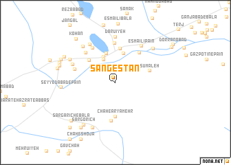 map of Sangestān