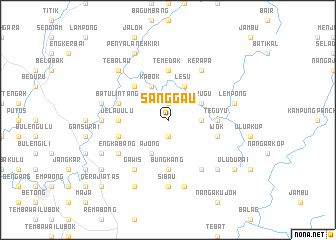 map of Sanggau