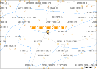 map of San Giacomo Roncole