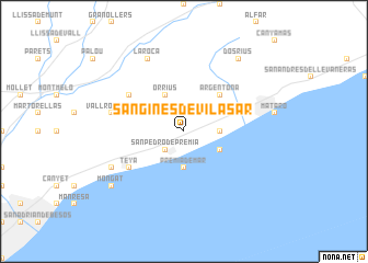 map of San Ginés de Vilasar