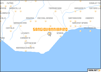 map of San Giovanni a Piro