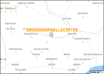 map of San Giovanni delle Contee