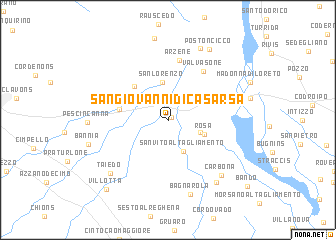 map of San Giovanni di Casarsa
