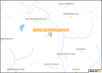 map of San Giovanni Gemini