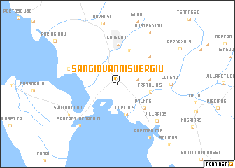 map of San Giovanni Suèrgiu