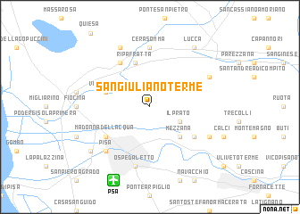 map of San Giuliano Terme