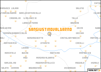 map of San Giustino Valdarno