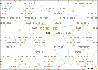 map of Sanglier