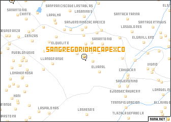 map of San Gregorio Macapexco