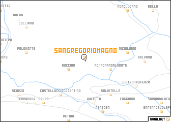 map of San Gregorio Magno