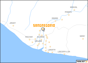 map of San Gregorio