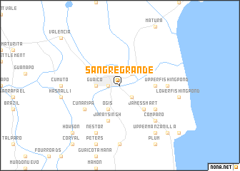 map of Sangre Grande