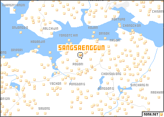 map of Sangsaenggŭn