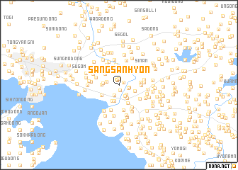 map of Sangsanhyŏn