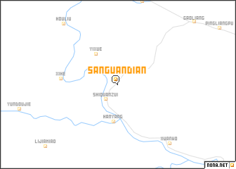 map of Sanguandian