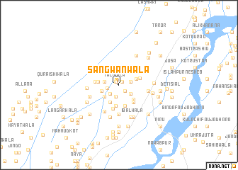 map of Sāngwānwāla