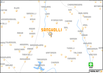 map of Sangwŏl-li