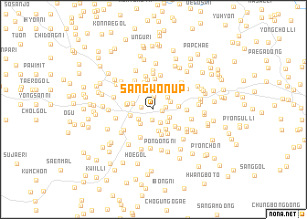 map of Sangwŏn-ŭp