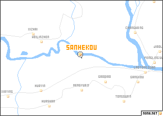 map of Sanhekou
