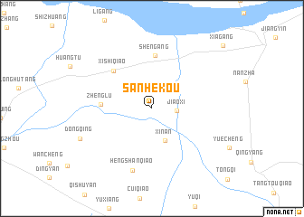 map of Sanhekou