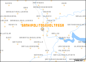 map of San Hipólito de Voltregá