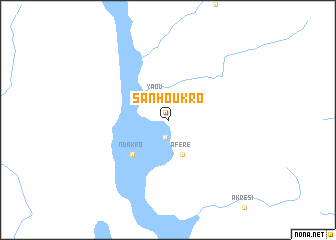 map of Sanhoukro